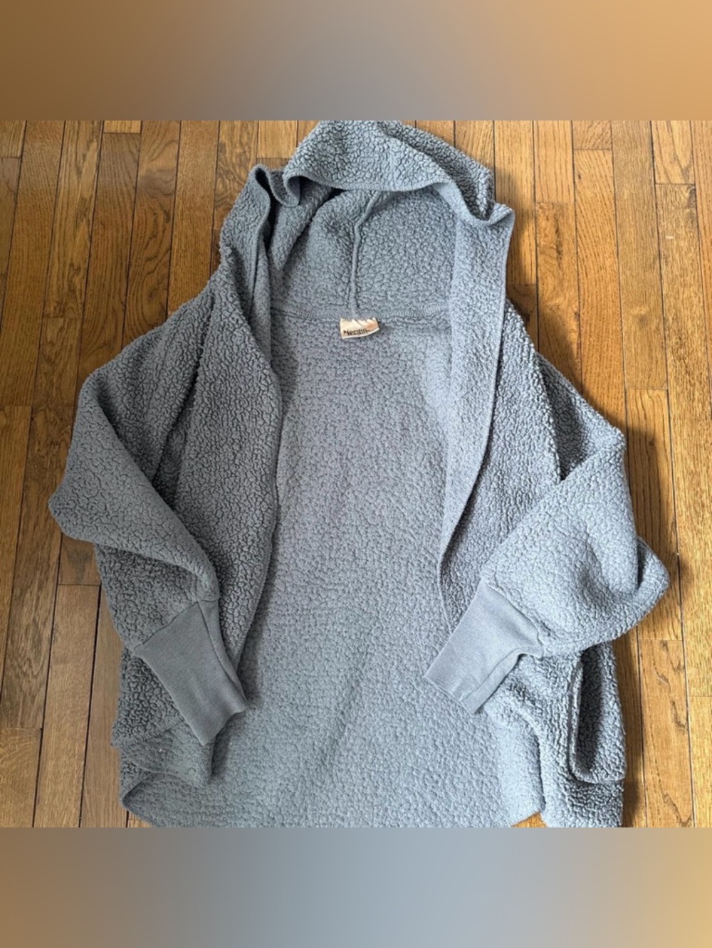 Cozy Hooded Sherpa Sweater - Gray